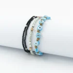 Dandy Street – vendita online – accessori uomo – bracciali uomo – set bracciali – tris bracciali – bracciali pietre dure – tris bracciali dal look moderno – Tris#18