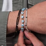 Dandy Street – vendita online – accessori uomo – bracciali uomo – set bracciali – tris bracciali – bracciali pietre dure – tris bracciali dal look moderno – Tris#18