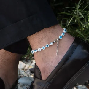 Dandy Street - shop online - cavigliera di tendenza made in italy - cavigliera da uomo accessorio estate - Lucky White Dandy Street - shop online - cavigliera di tendenza made in italy - cavigliera da uomo accessorio estate - Lucky White