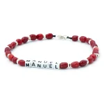 Dandy Street – shop online – cavigliera di tendenza made in italy – cavigliera da uomo personalizzabile estivo – Coral