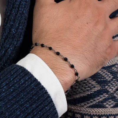 Dandy Street - shop online bracciali uomo di tendenza - bracciali con pietre naturali - bracciali in argento 925 - bracciale da uomo di carattere con pietre - Felix