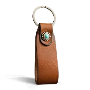 Dandy Street - shop online - accessori uomo di tendenza made in italy - portachiavi in cuoio con pietra turchese Dandy Street - shop online - accessori uomo di tendenza made in italy - portachiavi in cuoio con pietra turchese