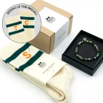 Dandy Street - shop online - accessori uomo - bracciali pietre naturali - bracciali uomo argento - calzini eleganti uomo - calzini caldo cotone - Bracciale uomo e calze con iniziali - Gift Set #10