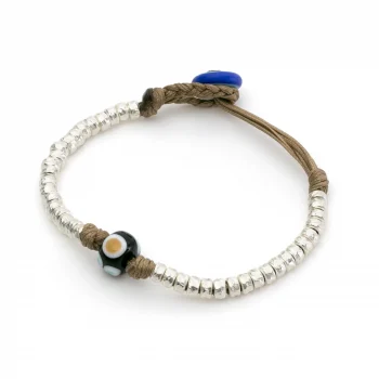 Dandy Street - shop online bracciali uomo di tendenza - bracciale murano - Bracciale da uomo con murrina e argento - Campalto