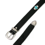 Dandy Street – vendita online – accessori uomo – cintura uomo cuoio – cintura artigianale – cintura pelle – Cintura uomo con turchesi incastonati – Hornet