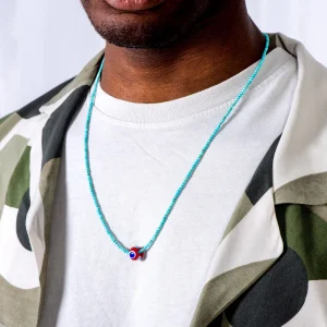 Dandy Street - shop online - collane uomo con pietre naturali - Collana da uomo con ciondolo a murrina - Walom Dandy Street - shop online - collane uomo con pietre naturali - Collana da uomo con ciondolo a murrina - Walom