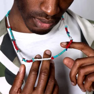 Dandy Street - shop online - collane uomo con pietre naturali - Collana da uomo con pietre turchese - Oks Dandy Street - shop online - collane uomo con pietre naturali - Collana da uomo con pietre turchese - Oks