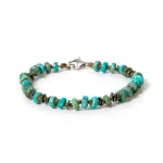 Dandy Street - shop online bracciali uomo di tendenza - Braciali uomo con pietre e argento 925 - Bracciale diaspro imperiale turchese - Munray
