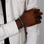 Dandy Street – shop online bracciali uomo di tendenza – Braciali uomo con pietre e argento 925 – Bracciale diaspro imperiale turchese – Munray