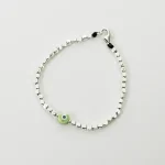 Dandy Street – shop online bracciali uomo di tendenza – bracciale Serie Lucky – Bracciale da uomo con perla verde – Green Eye