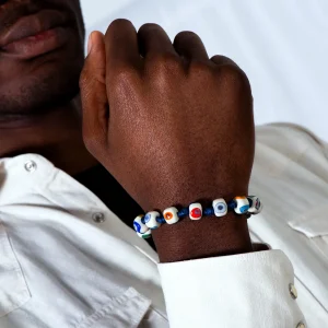 Bracciale da uomo con vetro di Murano Bracciale da uomo con vetro di Murano