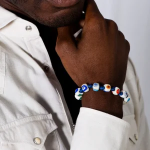 Bracciale da uomo con vetro di Murano Bracciale da uomo con vetro di Murano