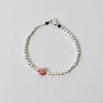 Dandy Street – shop online bracciali uomo di tendenza – bracciale Serie Lucky – Bracciale da uomo in argento 925 – Red Eye