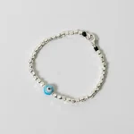 Dandy Street – shop online bracciali uomo di tendenza – bracciale Serie Lucky – Bracciale da uomo in argento con perla – Sky Eye