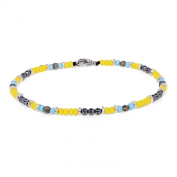 Dandy Street - shop online - cavigliera di tendenza con pietre naturali made in italy - cavigliera da uomo con pietre naturali - Valys