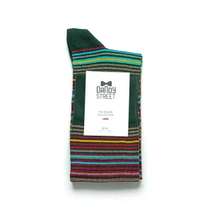 Dandy Street - shop online - accessori uomo calzini uomo cotone - calzini da uomo in cotone multicolor - Stripes Green Dandy Street - shop online - accessori uomo calzini uomo cotone - calzini da uomo in cotone multicolor - Stripes Green