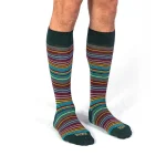 Dandy Street – shop online – accessori uomo calzini uomo cotone – calzini da uomo in cotone multicolor – Stripes Green