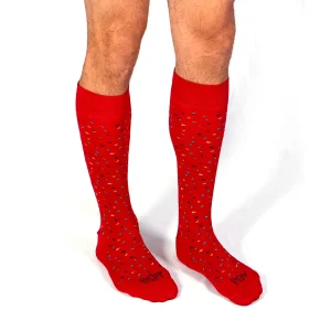 Dandy Street - shop online - accessori uomo calzini uomo cotone - calzino da uomo rosso in cotone - Confetti Strawberry Dandy Street - shop online - accessori uomo calzini uomo cotone - calzino da uomo rosso in cotone - Confetti Strawberry