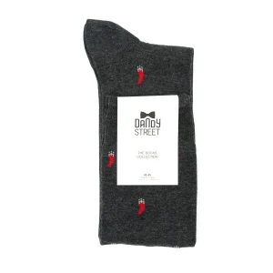 Dandy Street - shop online - accessori uomo calzini uomo cotone - Calze da uomo con cornetti portafortuna - Cornetto grey Dandy Street - shop online - accessori uomo calzini uomo cotone - Calze da uomo con cornetti portafortuna - Cornetto grey