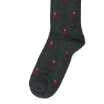 Dandy Street – shop online – accessori uomo calzini uomo cotone – Calze da uomo con cornetti portafortuna – Cornetto grey