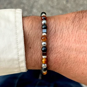 Dandy Street - shop online bracciali uomo di tendenza - Bracciale da uomo con onice opaca - Beniamino Dandy Street - shop online bracciali uomo di tendenza - Bracciale da uomo con onice opaca - Beniamino