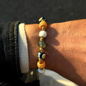 Bracciale da uomo con perle di Murano Bracciale da uomo con perle di Murano