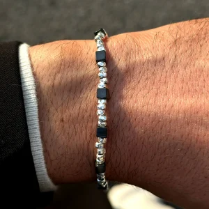 Dandy Street - shop online bracciali uomo di tendenza - Bracciale da uomo in argento con onice - Wimor Dandy Street - shop online bracciali uomo di tendenza - Bracciale da uomo in argento con onice - Wimor