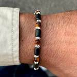 Dandy Street – shop online bracciali uomo di tendenza – Bracciale da uomo in argento e onice – Livio