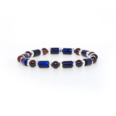 Dandy Street - shop online bracciali uomo di tendenza - Bracciale in argento e occhio di tigre - Adriano