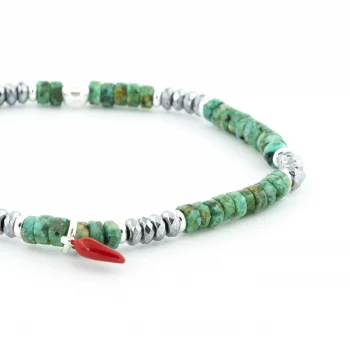 Dandy Street - shop online bracciali uomo di tendenza - bracciale elastico con cornetto portafortuna - Serie Suerte