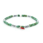 Dandy Street – shop online bracciali uomo di tendenza – bracciale elastico con cornetto portafortuna – Serie Suerte