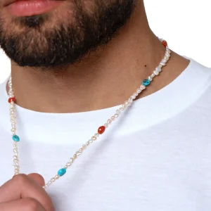 Dandy Street - shop online - collane uomo con pietre naturali - Collana da uomo con turchese Arizona - Wepel Dandy Street - shop online - collane uomo con pietre naturali - Collana da uomo con turchese Arizona - Wepel