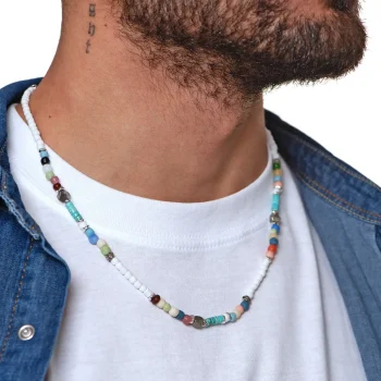 Dandy Street - shop online - collane uomo con pietre naturali - Collana da uomo dai colori vivaci - Wels