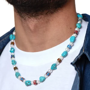 Dandy Street - shop online - collane uomo con pietre naturali - Collana da uomo dal carattere vibrante - Kalamb Dandy Street - shop online - collane uomo con pietre naturali - Collana da uomo dal carattere vibrante - Kalamb