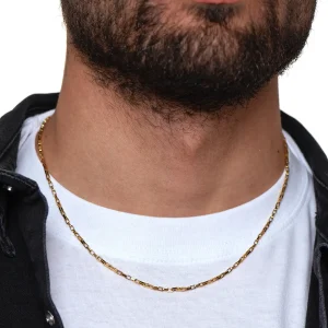 Dandy Street - shop online - collane uomo con pietre naturali - Collana da uomo dorata minimalista - Erk Dandy Street - shop online - collane uomo con pietre naturali - Collana da uomo dorata minimalista - Erk