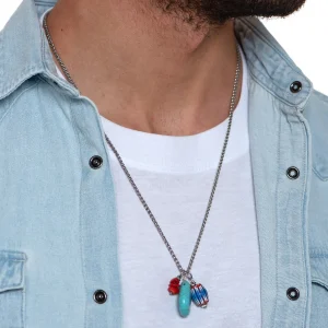 Dandy Street - shop online - collane uomo con pietre naturali - Collana da uomo esotica con pendenti - Phyr Dandy Street - shop online - collane uomo con pietre naturali - Collana da uomo esotica con pendenti - Phyr