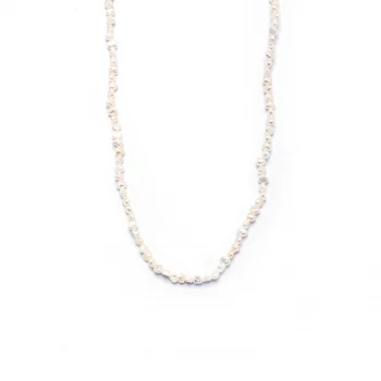 Dandy Street - shop online - collane uomo con pietre naturali - Collana elegante con perle di fiume - Blancos