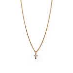 Dandy Street – shop online – collane uomo con pietre naturali – Collana uomo con croce – Golden Cross
