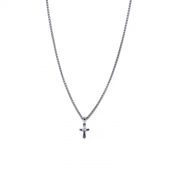 Dandy Street - shop online - collane uomo con pietre naturali - Collana uomo con zircone - Silver Cross