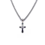 Dandy Street – shop online – collane uomo con pietre naturali – Collana uomo con zircone – Silver Cross