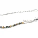 Dandy Street - shop online - accessori uomo - catena portafoglio uomo - pietre naturali paesina - ematite - turchese africano - perle zigrinate placcate argento - pendaglio con monetina - Cayen