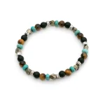 Dandy Street – shop online bracciali uomo di tendenza – bracciale elastico – bracciale uomo – bracciale pietre naturali occhio di tigre aulite pirite onice – Ficus