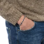 Dandy Street – shop online bracciali uomo di tendenza – bracciale elastico – bracciale uomo – bracciale pietre dure ematite lapislazzuli – Ginger
