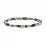 Dandy Street – shop online bracciali uomo di tendenza – bracciale elastico – bracciale uomo – bracciale pietre dure ematite occhio di tigre – Fern