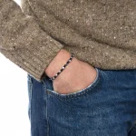 Dandy Street – shop online bracciali uomo di tendenza – bracciale elastico – bracciale uomo realizzato a mano – bracciale pietre naturali ematite onice – Spices