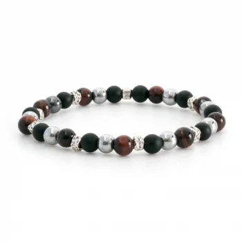 Dandy Street - shop online bracciali uomo di tendenza - bracciale elastico - bracciale uomo - bracciale pietre naturali occhio di tigre ematite onice - Chakra