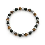 Dandy Street – shop online bracciali uomo di tendenza – bracciale elastico – bracciale uomo – bracciale pietre naturali occhio di tigre ematite onice – Pear