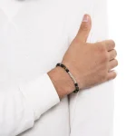Dandy Street – shop online bracciali uomo di tendenza – bracciale elastico – braccialetto pietre naturali occhio di tigre pirite onice – Malm