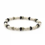 Dandy Street – shop online bracciali uomo di tendenza – bracciale elastico – bracciale uomo – bracciale pietre naturali onice pirite – Flox