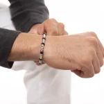Dandy Street – shop online bracciali uomo di tendenza – bracciale elastico – bracciale uomo – bracciale pietre naturali onice pirite – Flox